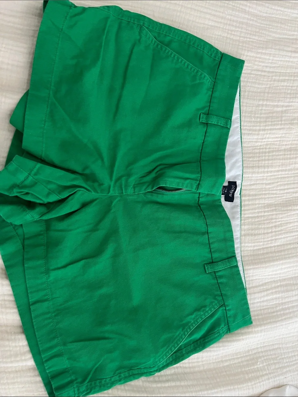 J. Crew Bright Green Cotton Chino Shorts